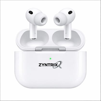 Zyntrix AirBuds Pro 2 (2nd Gen)  Premium TWS Earbuds with ENC, MagSafe Charging Support & Precision-Tuned Audio - White