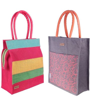 Foonty - Multicolor Jute Lunch Bag