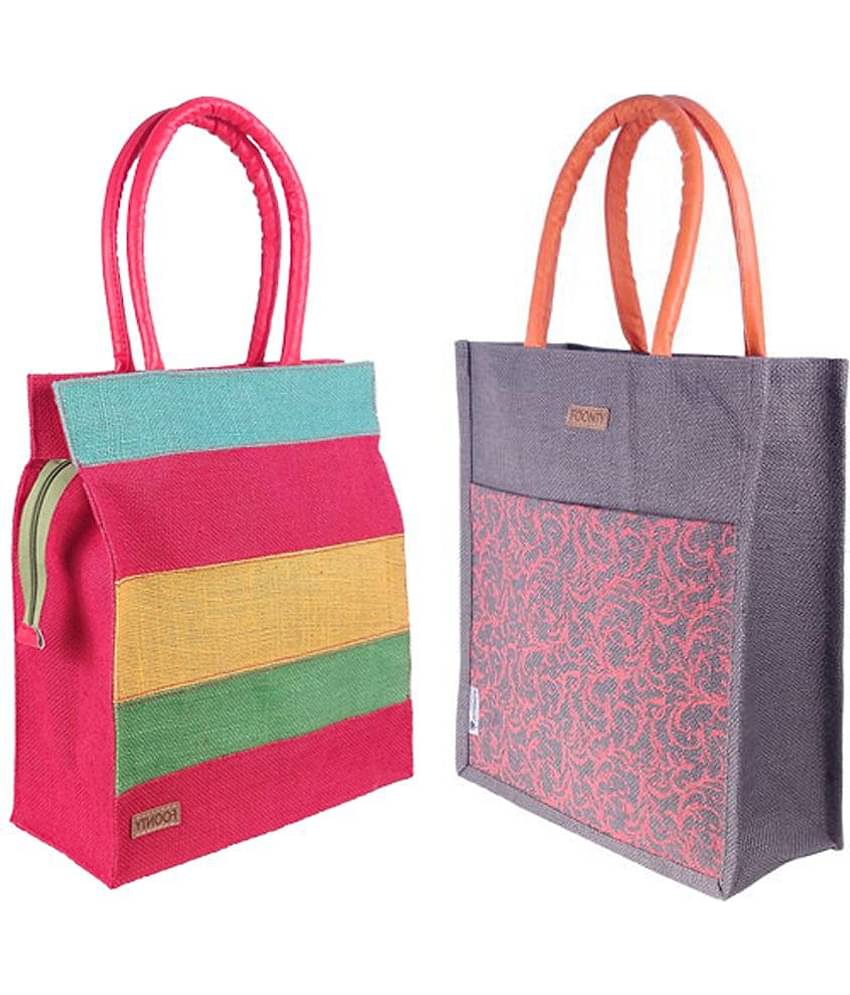 Foonty - Multicolor Jute Lunch Bag