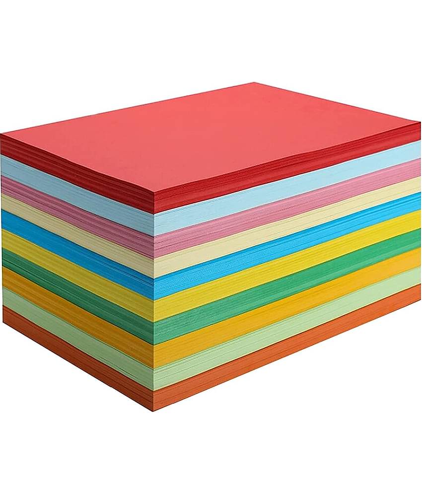 Freedy A4 100 Coloured Sheets (10 Sheets each color) Copy Printing/Art and Craft Paper Double Sided ColouredOffice Stationery Children's Day Gift, Birthday Gift, Party Favors,christmas decor etc
