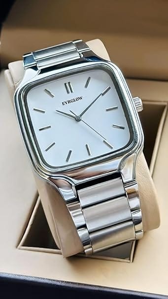 Mesh Steel Chain Analog Wrist Watch for Men | Square Designer Watch |