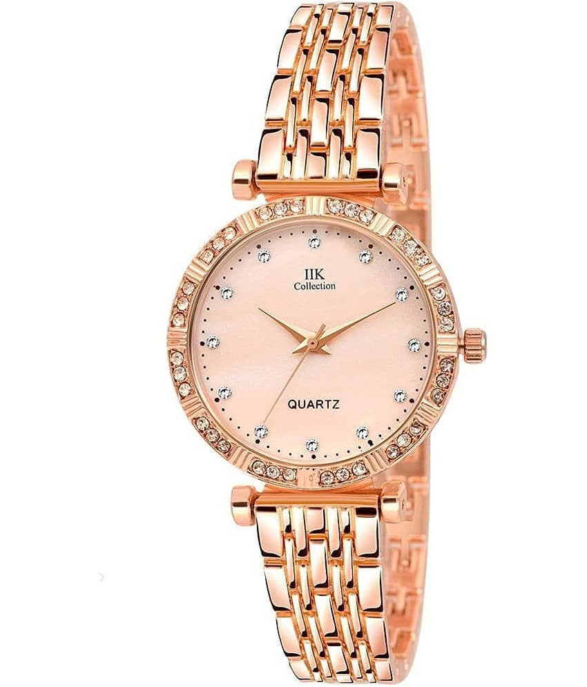 IIK COLLECTION - Rose Gold Stainless Steel Analog Womens Watch