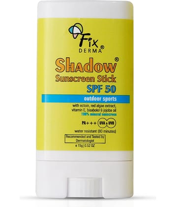 Fixderma Sunscreen Stick SPF 50 with Vitamin E & Jojoba Oil for Sports Blue, 15g, (Pack of 1)