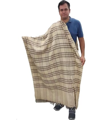 Vrinde Beige Checks Shawl - ( Pack of 1 )