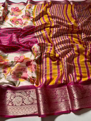 New Wedding Wear Silk Fabric Zari Jacquard Weaving Work Fancy Designer Saree With Blouse-Pink