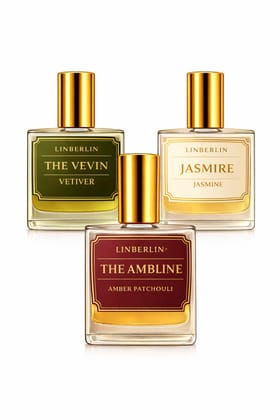 LinBerlin 3 Perfumes Combo - Vetiver, Amber Oud & Jasmine, Unisex Luxury Perfume Fragrance Set for Male and Female