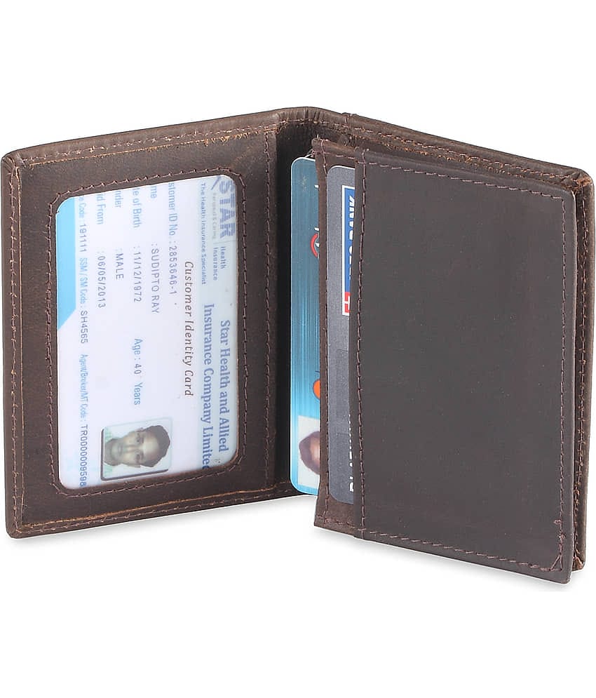 Brown Flap Mini Card Holder