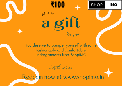 ShopIMO Gift Card | A Perfect way to surprise your loved ones with a gift of fashion and comfort.-₹100.00