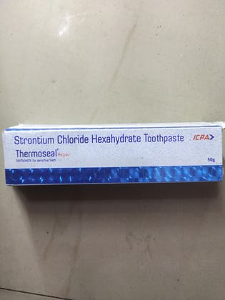 Strontium chloride hexahydrate toothpaste Thermoseala Toothpaste for sensitive teeth 