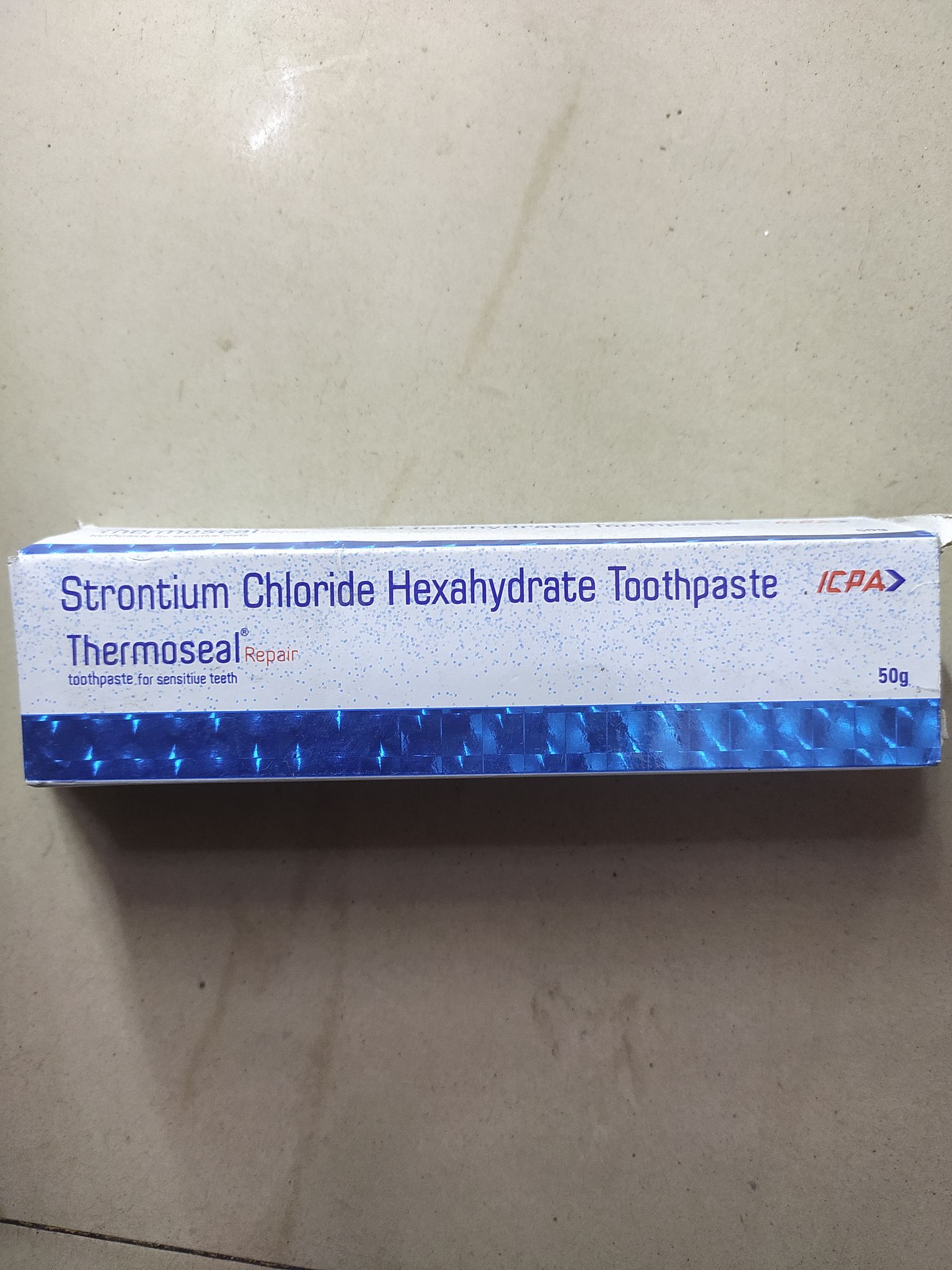 Strontium chloride hexahydrate toothpaste Thermoseala Toothpaste for sensitive teeth 
