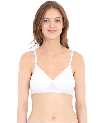 Clovia Net/Mesh T-Shirt Bra - White