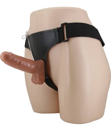 Naughty World 7 Inch Chocolate Strap On Artificial Solid Penis Dildo With Belt Sex Toy For Women