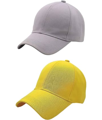 Zacharias - Gray 100% Cotton Men's Cap ( Pack of 2 )