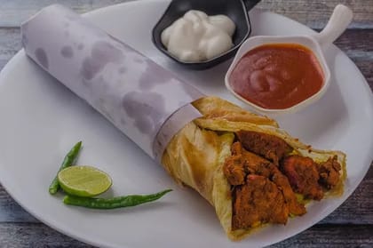 Egg Chicken Kathi Kebab Roll