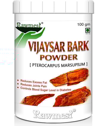 Rawmest Vijaysar Bark Powder 100 Gm Pack of 1