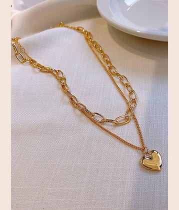 YOUBELLA Gold Alloy Necklace ( Pack of 1 )