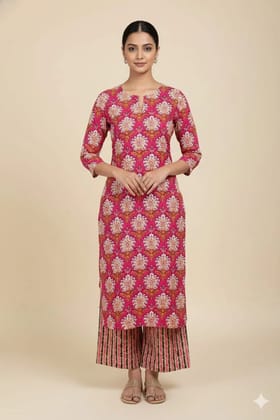 Stitched Cotton Sets Elegant Hand Block Printed Cotton Kurti Sets perfect for daily wear and festive occasions!Comfort fit | Soft breathable fabric | Beautiful hand block prints...