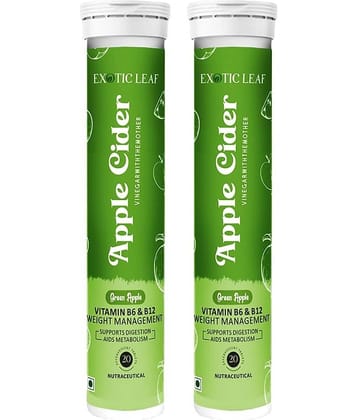 Exotic Leaf Green Apple Cider Vinegar Tablets for Weight Loss, Detox & Digestive Health (40 Nos)