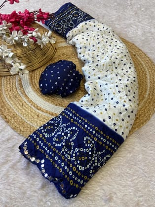 Bandhani prints silk