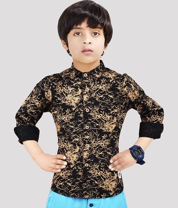 Made In The Shade Pack of 1 Boys 100% Cotton Shirt ( Black )