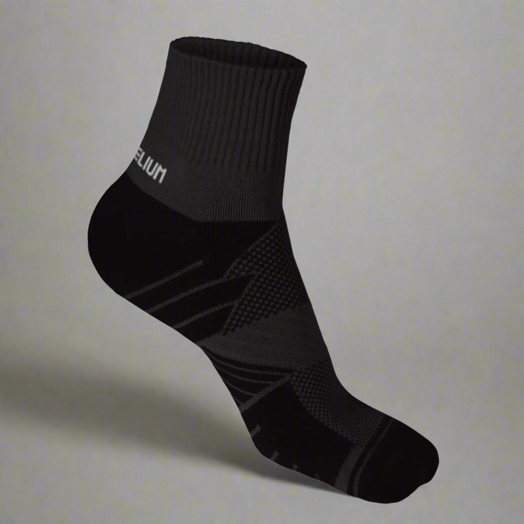 Heelium Bamboo Athletic Socks - 1 Pair-Black / UK 9-12
