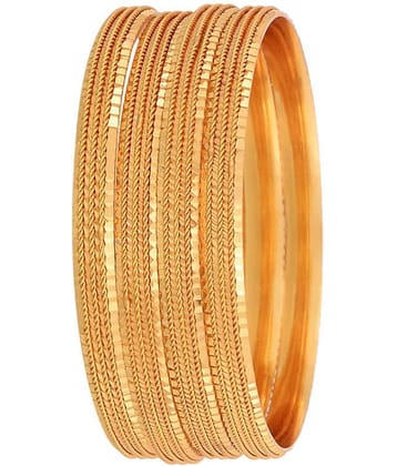 Zeneme Golden Alloy Bangles Set of 4