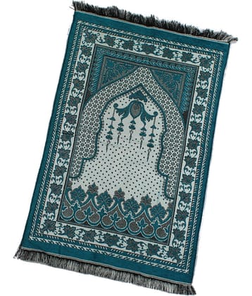 ADIRNY Blue Single Cotton Prayer Mat ( 110 X 70 cm )