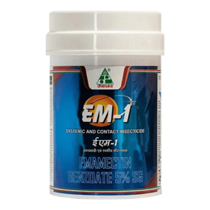 Dhanuka EM-1 Emamectin Benzoate 5% SG Insecticide 100gm Pack of 10 - 1200 gm