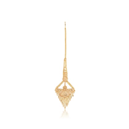 Gold-Plated Maang Tikka | Traditional Indian Bridal Hair Jewelry