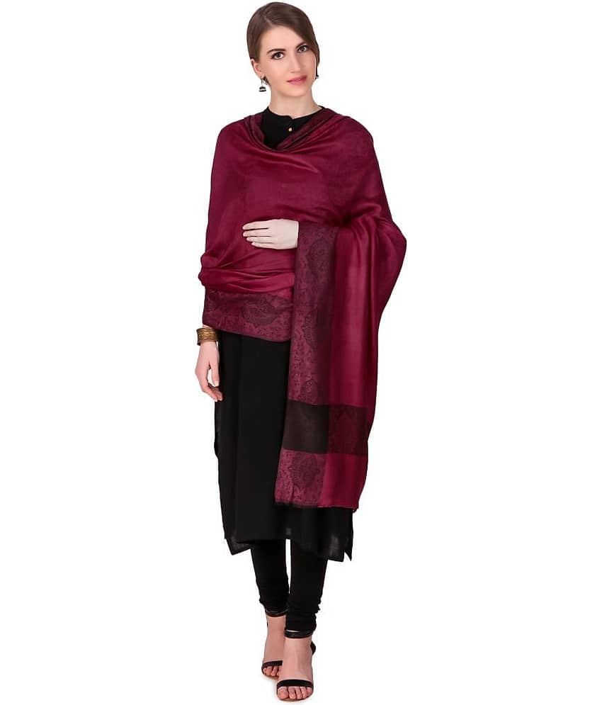 Bravezi Maroon Paisley Shawl