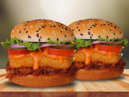 2 Spicy Paneer Club Burger