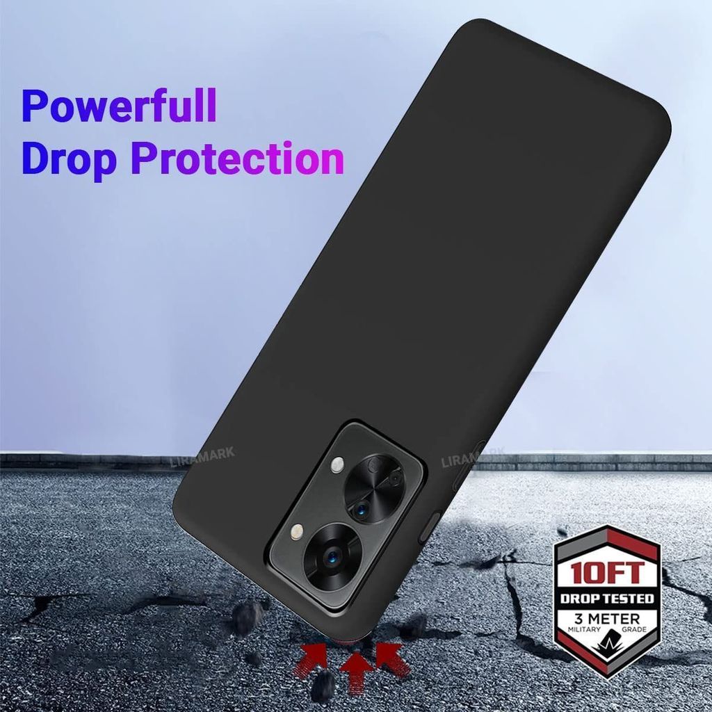 LIRAMARK Liquid Silicone Soft Back Cover Case for OnePlus Nord 2T 5G / 1+Nord 2T 5G