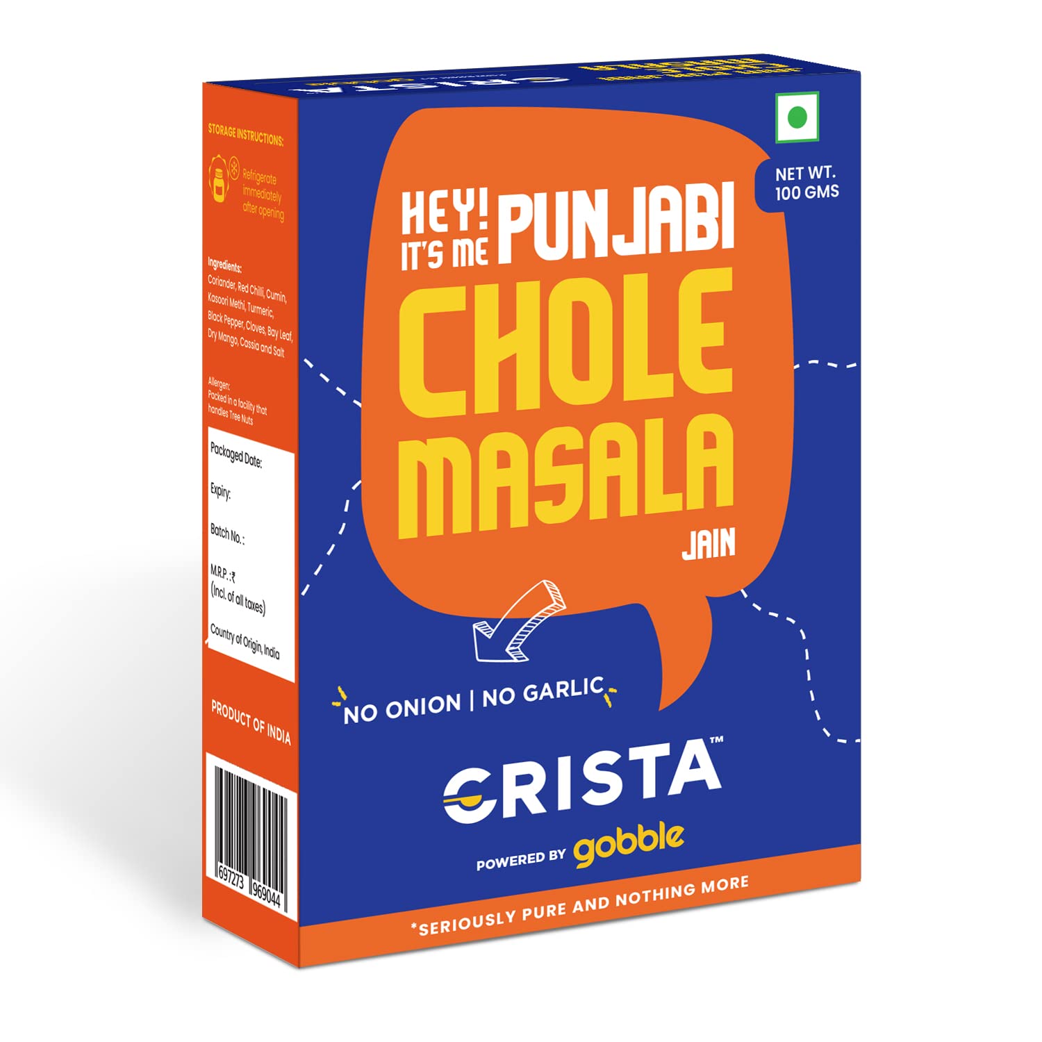 CRISTA Jain Punjabi Chole Masala, 100 gm