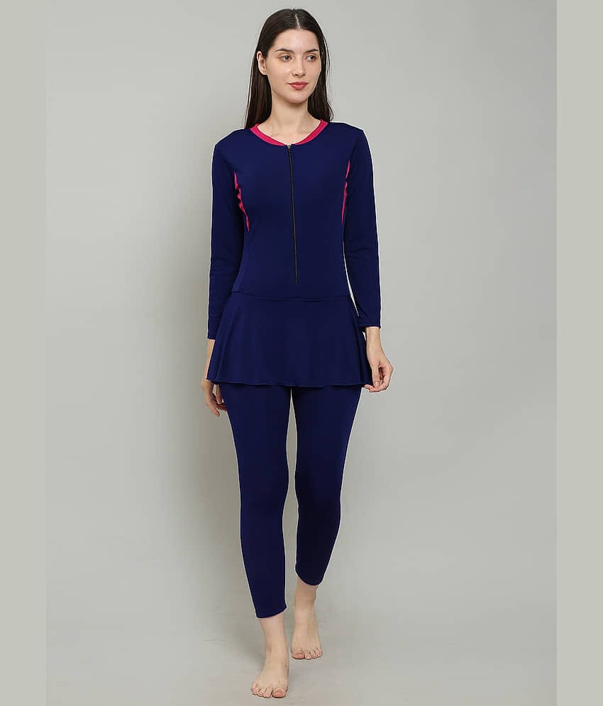 MEGASKA Blue One Piece Swimming Costume