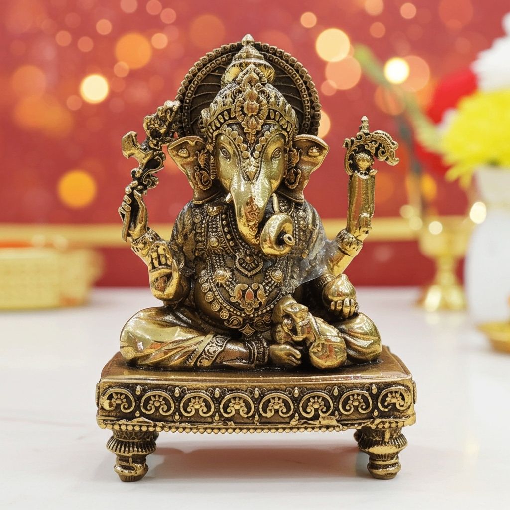 Handcrafted Brass Durga Idol for Worship, Height : 4 Inch (BSMAS1849 G)