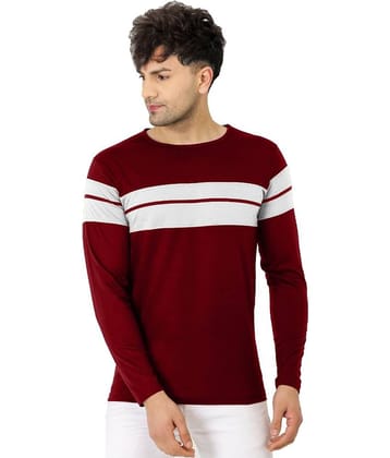 Leotude Pack of 1 Cotton Regular Fit Men's T-Shirt ( Maroon )