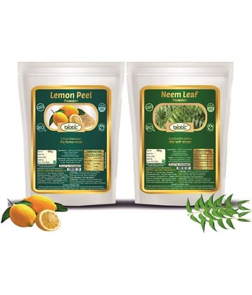 Biotic Lemon Peel Powder and Neem Leaf Powder (100gm each) 200 gm