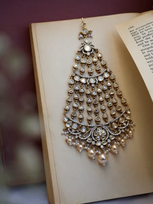 Kamya Antique Polki Passa/Jhoomar-Gold