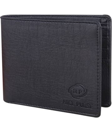 Nice Purse Black PU Men's Two Fold Wallet,Coin Pouch ( Pack of 1 )