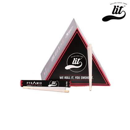 LIT Pyramid Unbleached White Pre-Rolled Cone - 62 cones