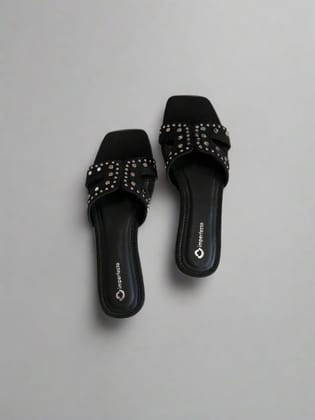 All New Denim Sliders - Black-36