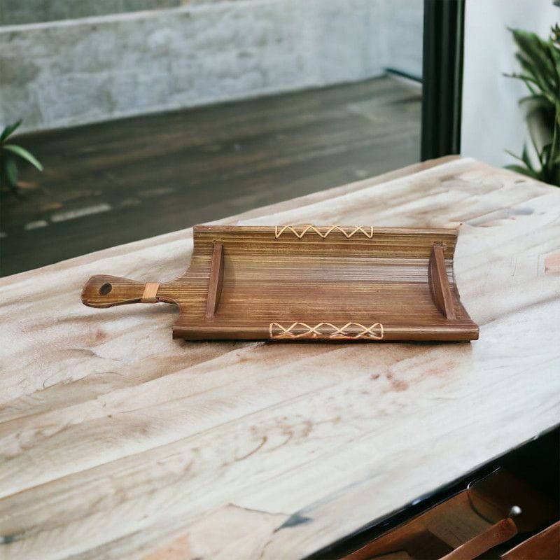 The Naga Feather Starter Platter with cane binding