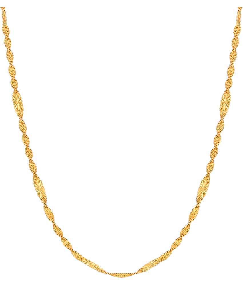 FASHION FRILL - Gold Plated Brass Chain ( Pack of 1 )