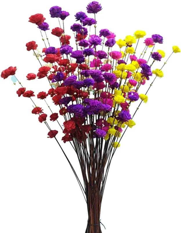 Artificial Dry Flowers Home Decor Multiple Branch Artificial Dry Flower