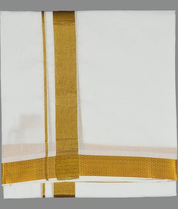 Shyam Handloom Cotton Men's Dhoti White ( Pack of 1 )