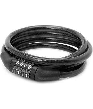 SNOWPEARL Black Cable Type Helmet Lock - Key Lock
