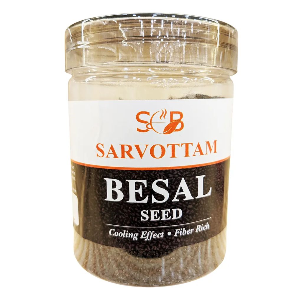 Sarvottam Basil Seeds 250g | Premium Sabja Seeds | Rich in Fiber, Omega-3 & Antioxidants | Cooling Superfood for Weight Loss, Digestion & Healthy Drinks