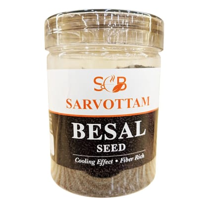 Sarvottam Basil Seeds 250g | Premium Sabja Seeds | Rich in Fiber, Omega-3 & Antioxidants | Cooling Superfood for Weight Loss, Digestion & Healthy Drinks