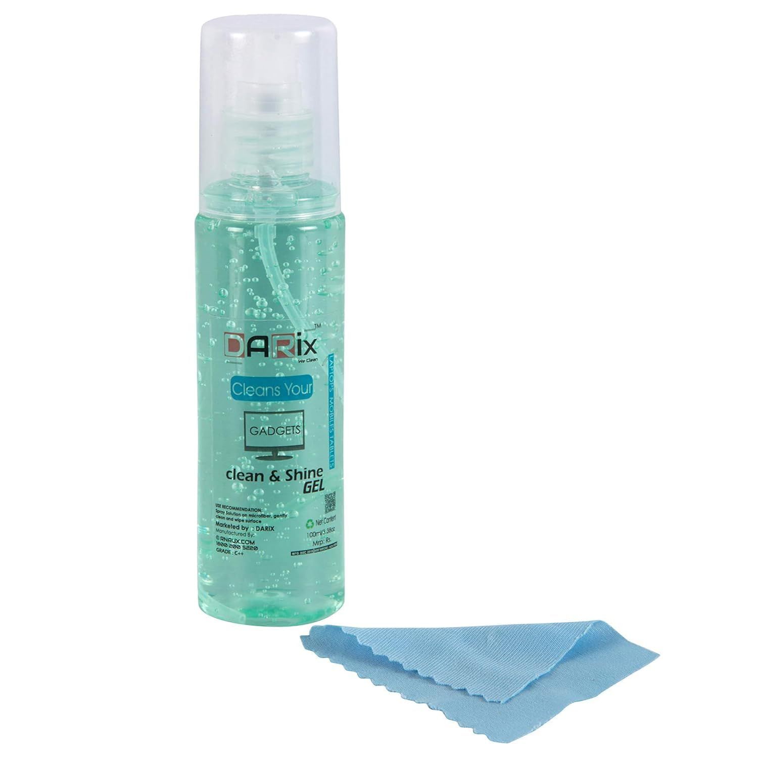 PremiumAV 100ml Screen Cleaning Gel with Microfiber Cloth – Anti-Static Non-Toxic Cleaner for Laptop, Mobile, Monitor, LED TV, Tablet, Camera Lens, Car Display – Streak-Free Formula PremiumAV 100ml Screen Cleaning Gel with Microfiber Cloth – Anti-Static