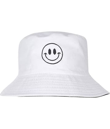 Cotton Fishermen Bucket Hat Smiley (White; Free Size)